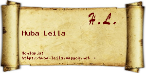 Huba Leila névjegykártya